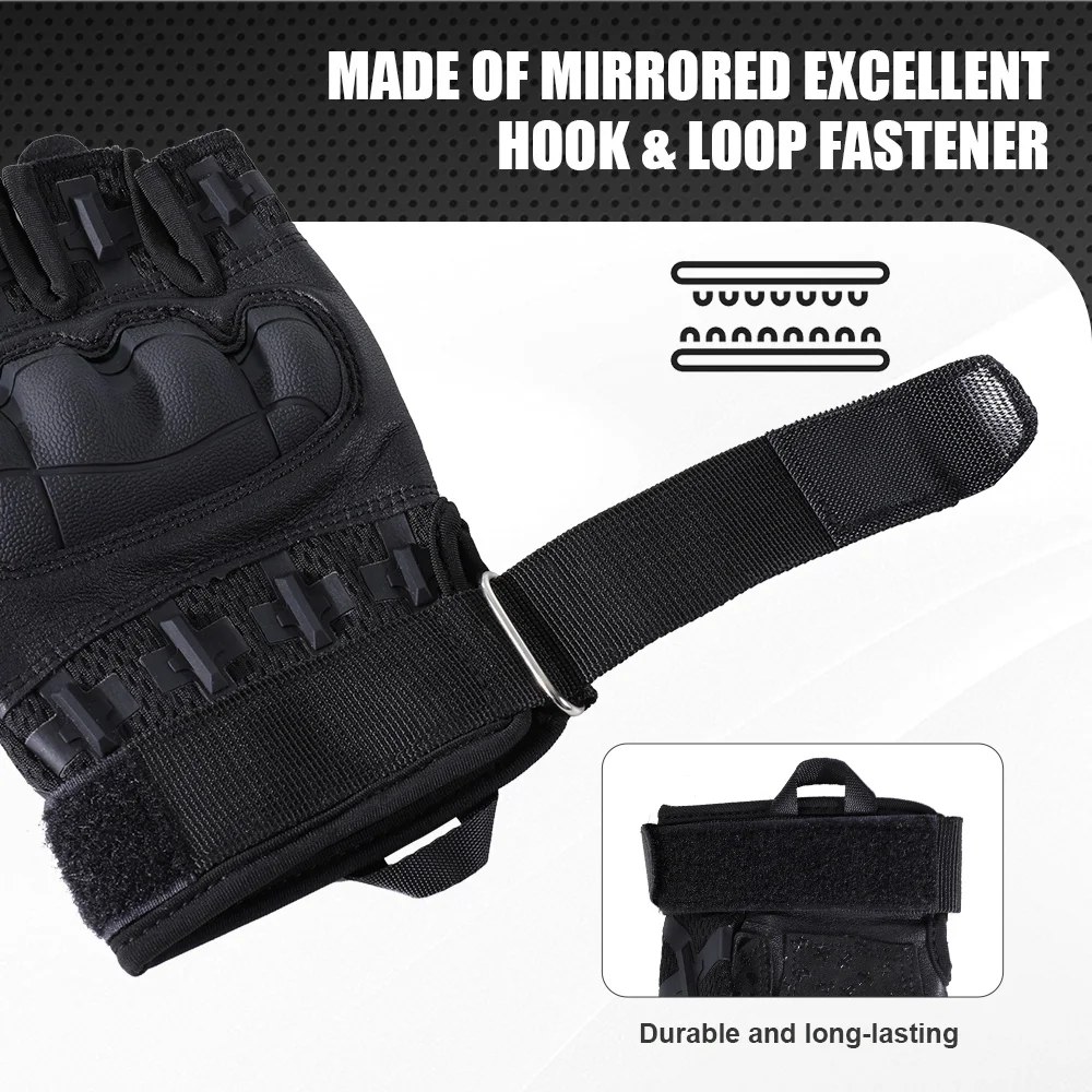 Men Tactical Half Finger Gloves Outdoor Sports Hiking Camping Combat Airsoft Hunting Shooting Cycling Non-slip Protective Gear