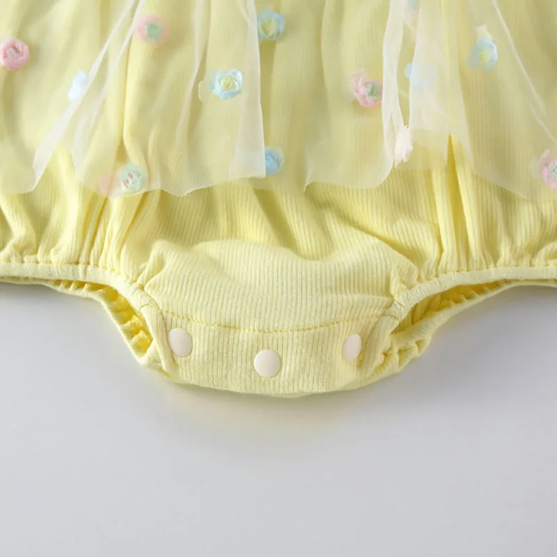 Baby Girls Summer Lace Bodysuit Dress