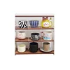 Nordic Acrylic Glass Storage Holder, Detachable Tea Set and Coffee Cup Organizer, Desktop Wooden Partition Rack 6