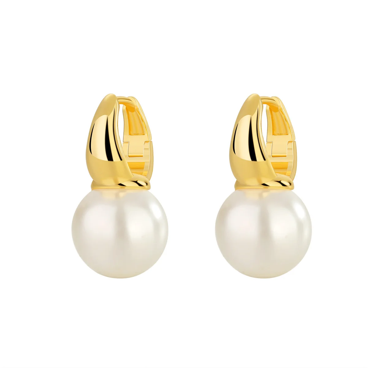

Gold Hoop Earrings for Women Pearl Earrings 14K Gold Plated Drop Earrings Huggie Hoop Earrings Simple Everyday Jewelry Gifts