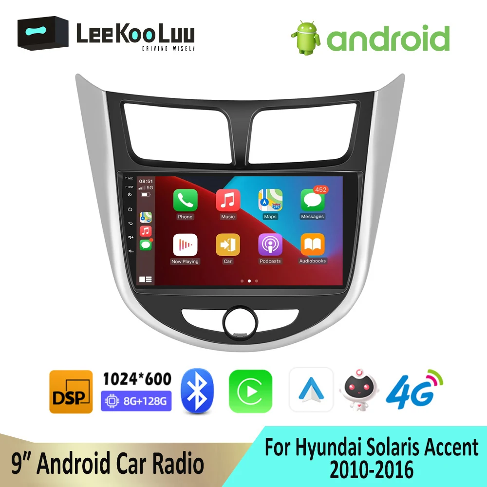 Leekooluu 2din Android 10 Car Radio Auto Stereo Gps Multimedia Player