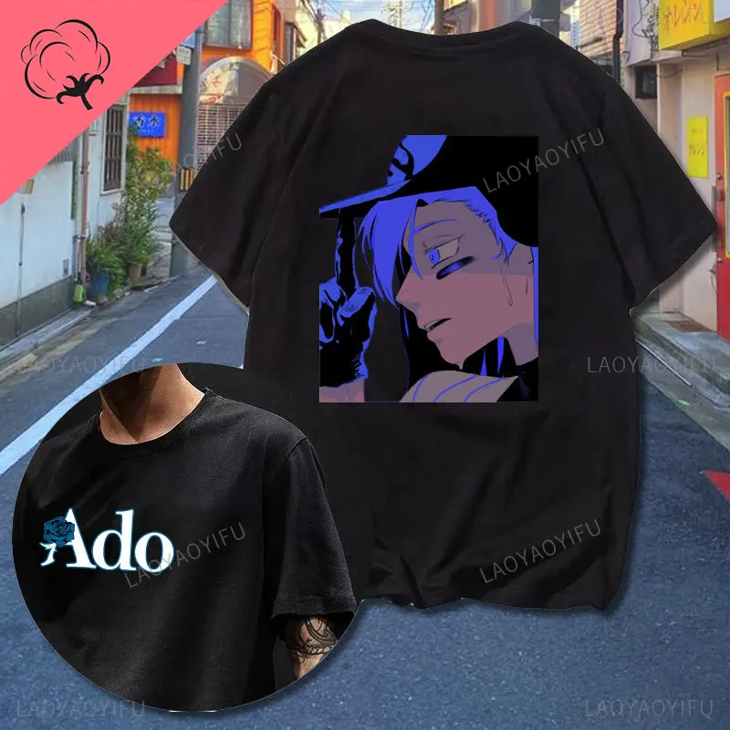 Hip-hop Ado Singer T-shirts Kyogen Album Merch Summer Women