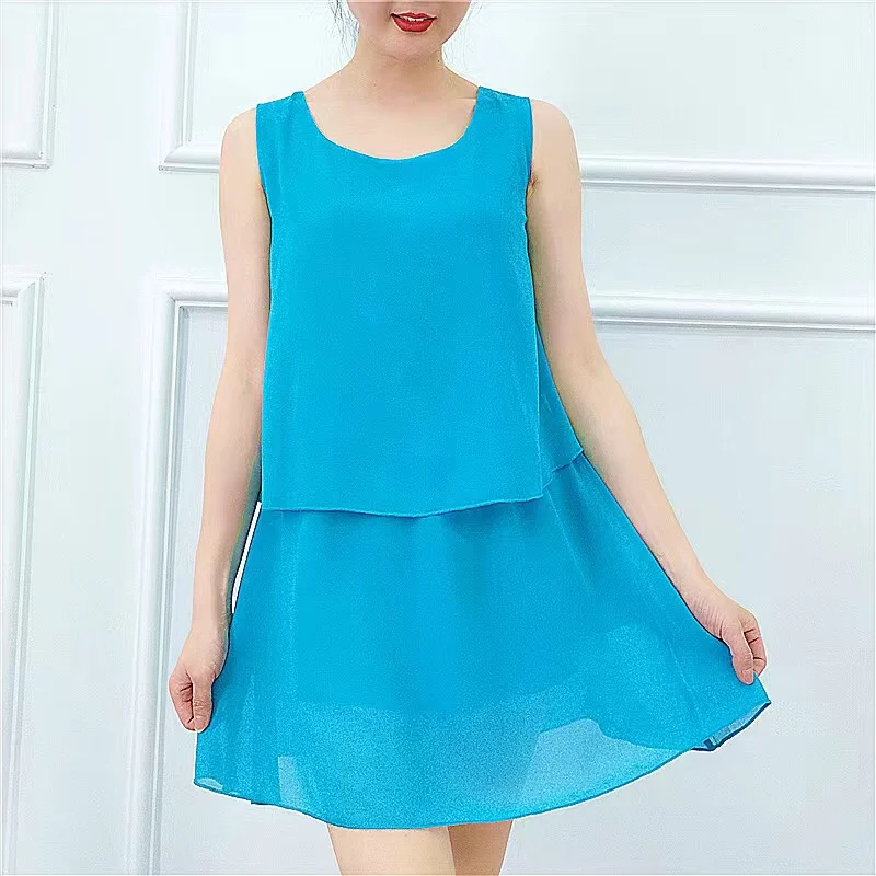 

BANERDANNI Sleeveless Chiffon Dress 2023 New Summer Women's Fashion Temperament Loose Show Skinny Women's Dress summer dress