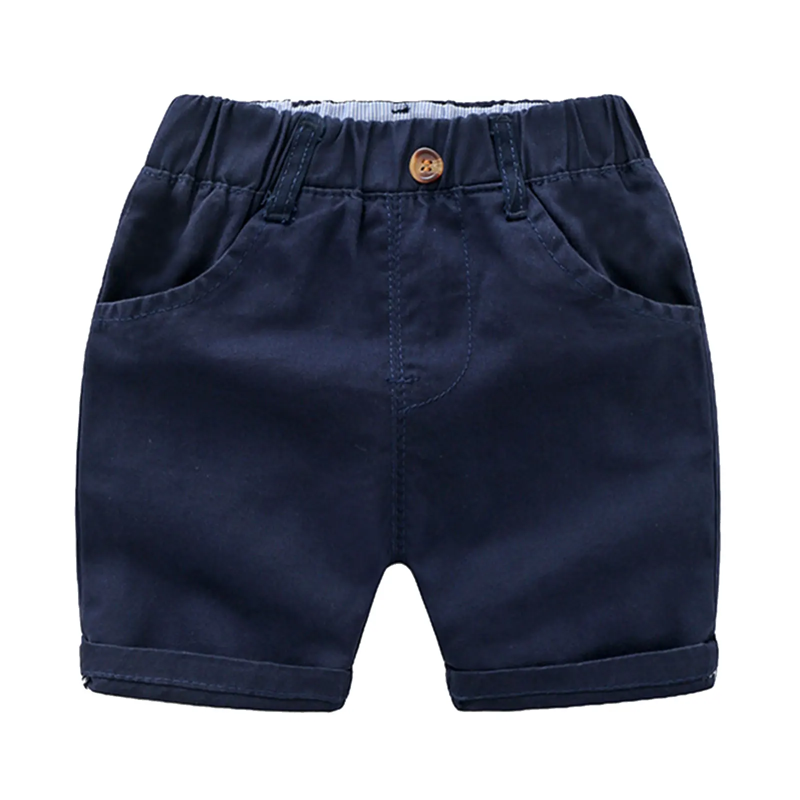 

ZDHoor Toddles Boys Summer Shorts Breathable Cropped Pants Soft 100% Cotton Casual Shorts Elastic Waistband Chino Shorts