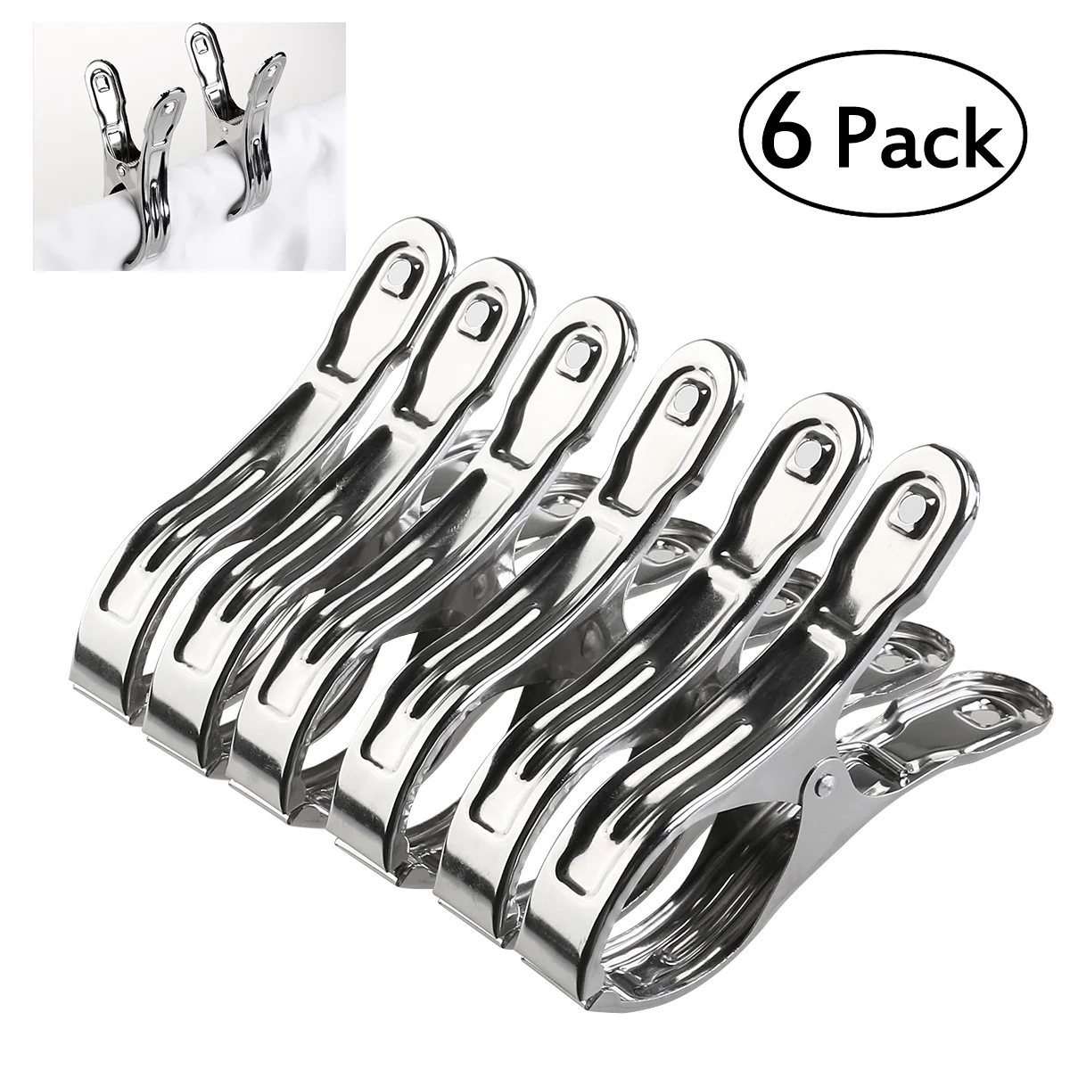 

ULTNICE Big Size Stainless Steel Large Beach Towel Clips Plastic Clothespins Clothes Pegs Pins Clothes Hanger Clamp