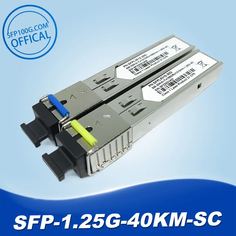 2pcs SC SFP Module Gigabit DDM BIDI Mini Gbic 1000Mbps Fiber Tranceiver Sfp Module Compatible with Mikrotik Cisco Switch