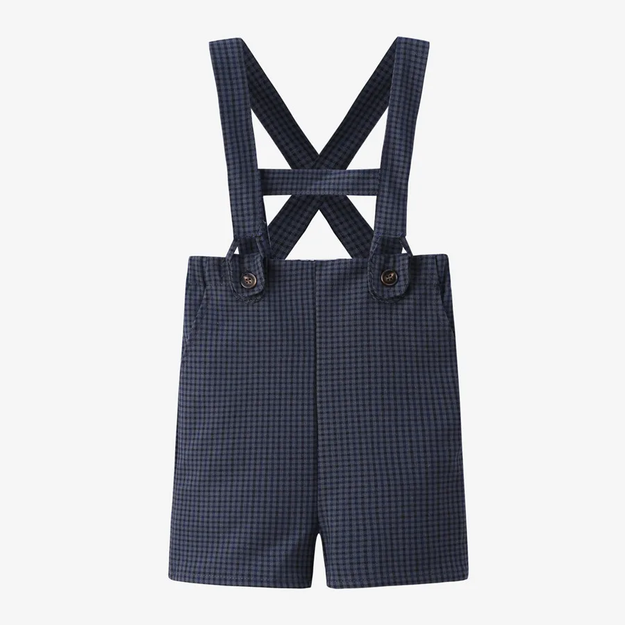 Blue Shabbos Collection: Soft Wool Knitted Family Matching Outfits in 100% Cotton with Grid Pattern