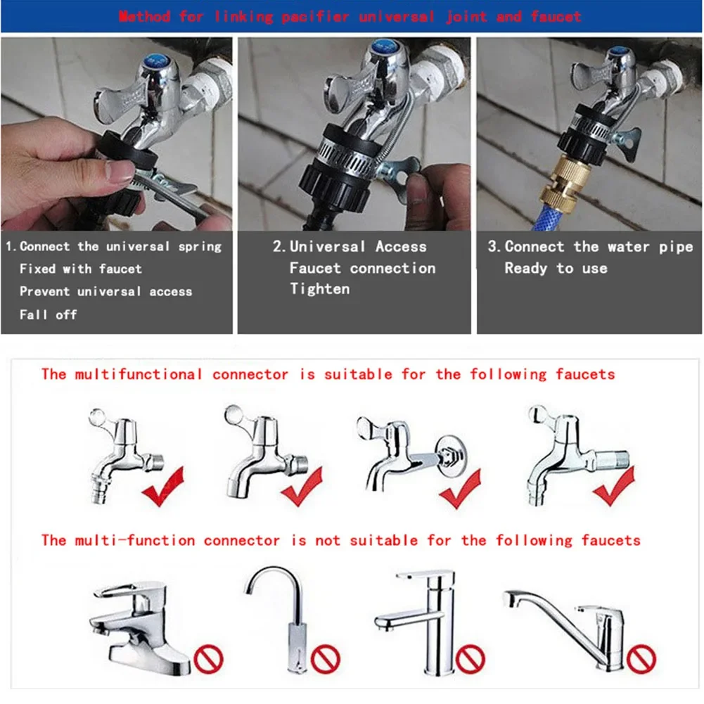 

Garden Tap Hose Fittings Quick Connector 1/2 3/4 1 Inch Backyard Car Wash Garden Garden Irrigation Washing Machine