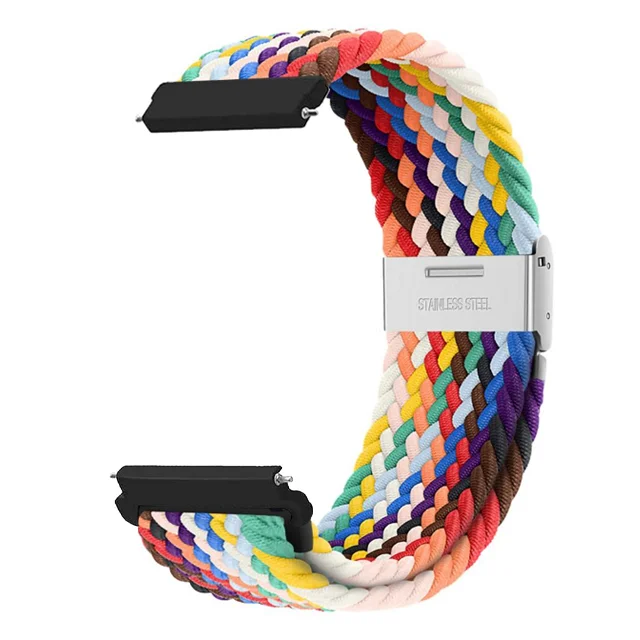 Braided Solo Loop Bracelet for Smartwatches – Adjustable 20mm/22mm Strap