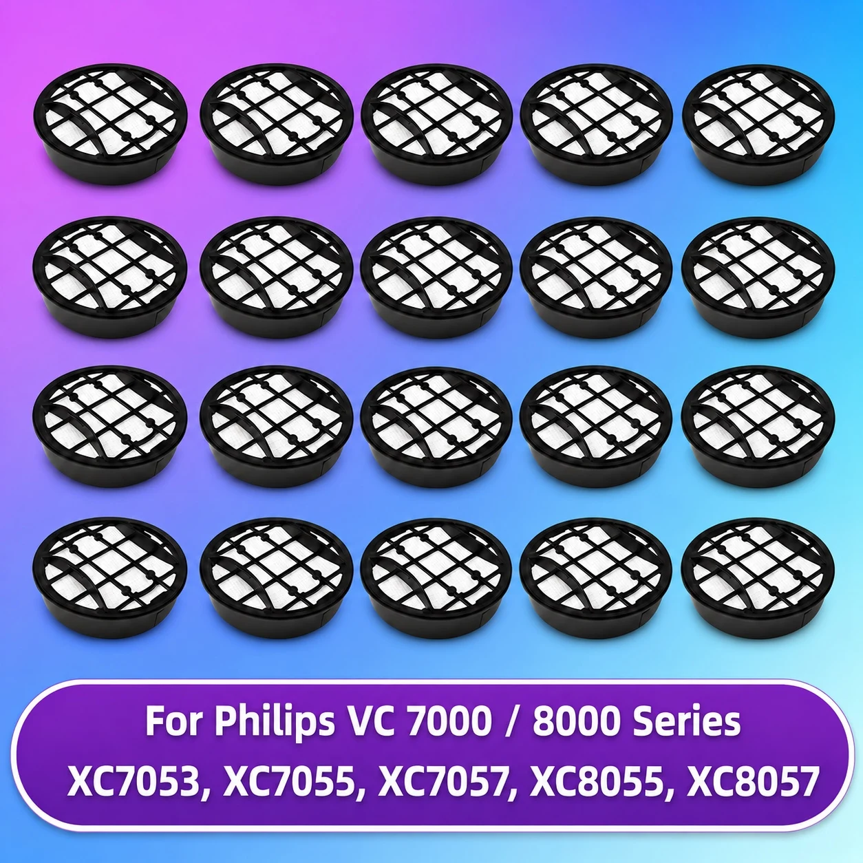فلتر HEPA متوافق مع Philips VC 7000 / 8000 Series XC7053, XC7055, XC7057, XC8055, XC8057 ( XV1681/01 )