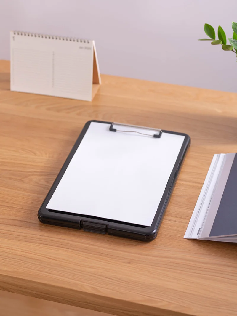A4 Storage Box File Folder Plastic Storage Clipboard File Box Case Document File Folder Clipboard Office