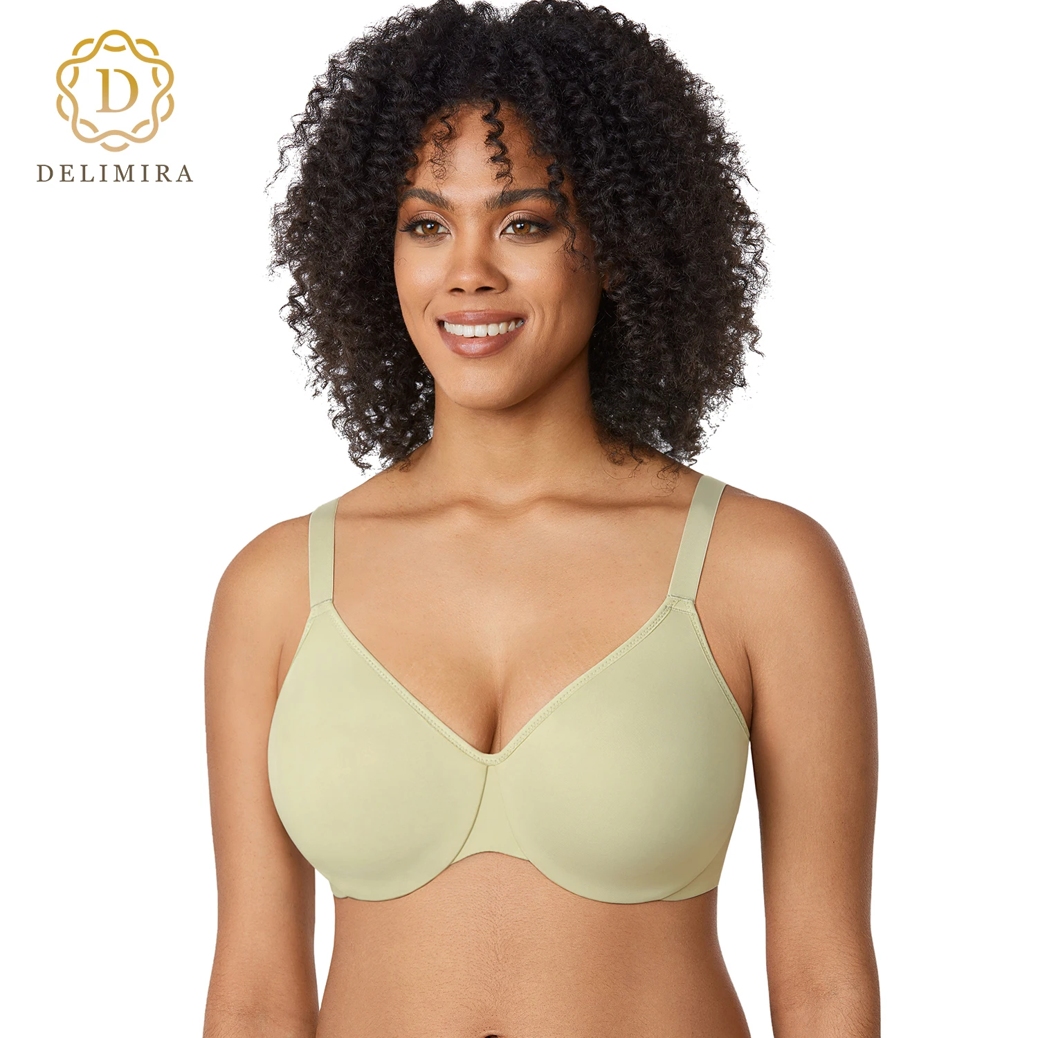 DELIMIRA Women's Minimizer Bras Full Coverage Plus Size Underwire