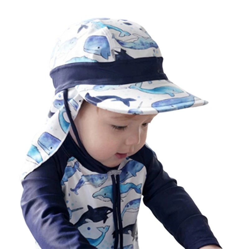 BaywellSummerToddlerBoysGirlsSunHatwithNeckFlapBeachSun