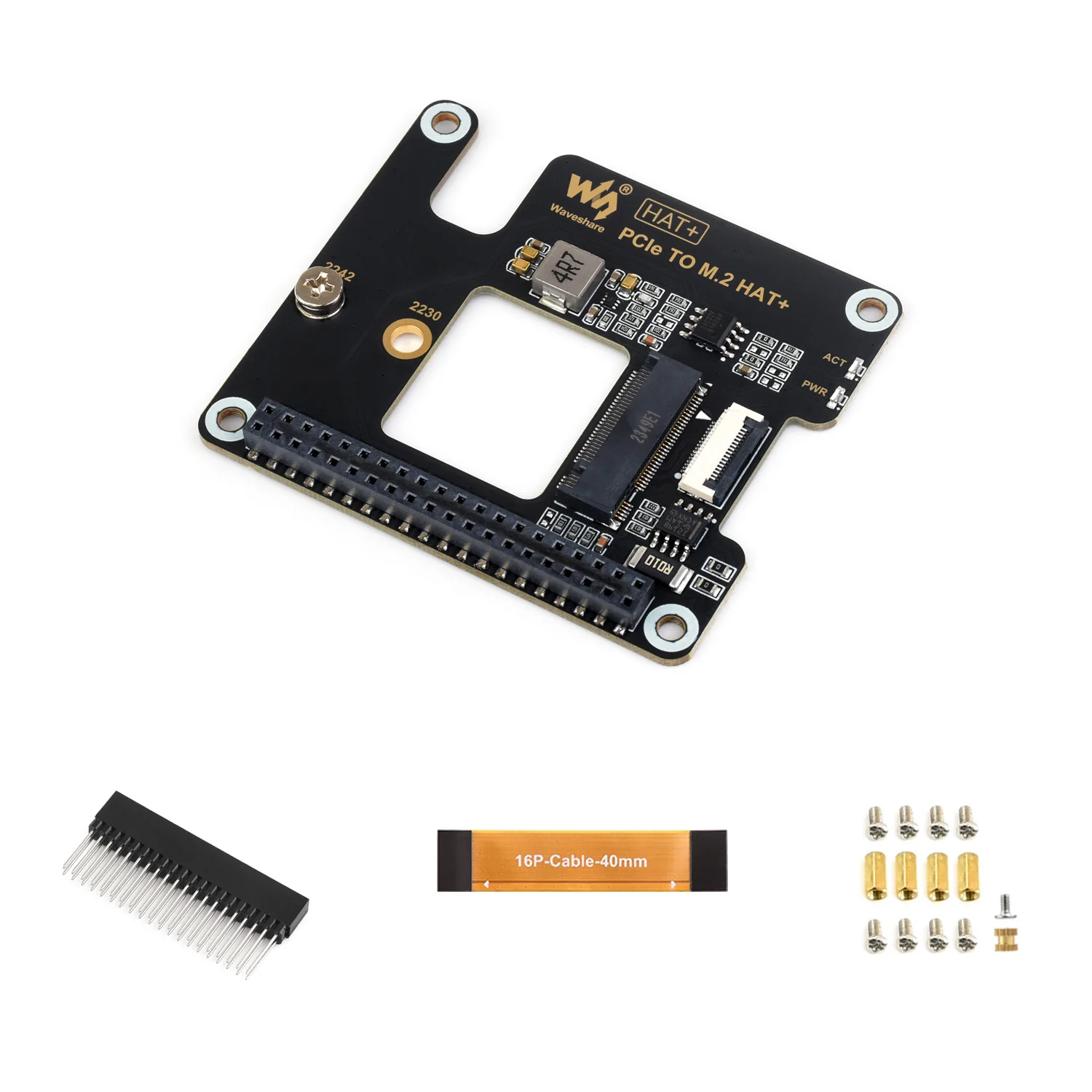 Waveshare PCIe to M.2 , Raspberry Pi 5 , NVMe  M.2 ָ Ʈ ̺,  б  