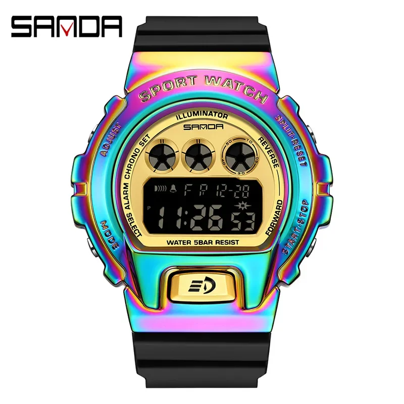 

SANDA 2127 Men's Electronic Watch Multi functional Sports Outdoors Waterproof Digital Display Wristwatches for Male Watches Gift
