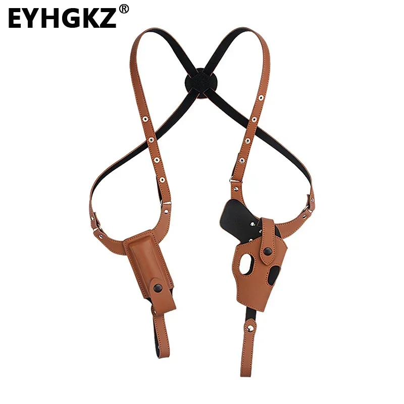 EYHGKZ 전술 더블 숄더백, 사냥 은폐 홀스터, 도난 방지 가슴, 휴대용 숨겨진 파우치, 야외 스포츠 액세서리