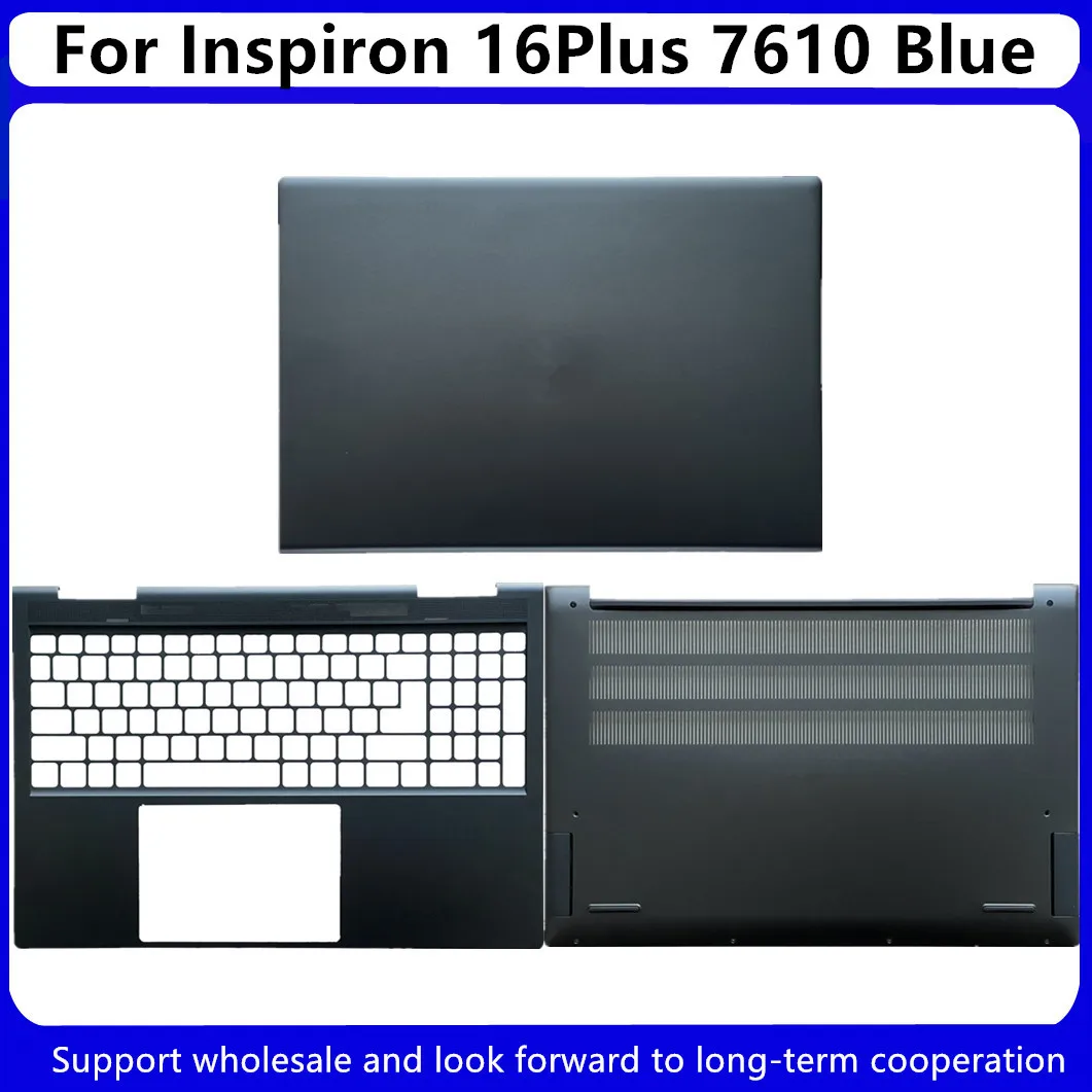 para Dell Inspiron 16plus 7610 Lcd Traseira Capa Superior Case Azul com Cola 0hnyf4 Hnyf4 Case Superior Palmrest Capa Inferior Novo