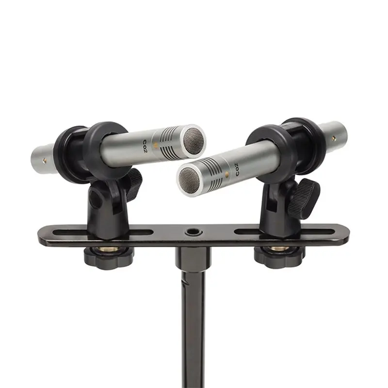 ABZZ-마이크 클립 충격 방지 조절 가능한 마이크 홀더(어댑터 포함), C02용 무선 마이크 클램프 스탠드