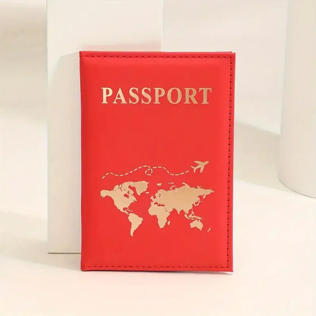 Travel Essential Slim Passport Cover - Stylish PU Map Design