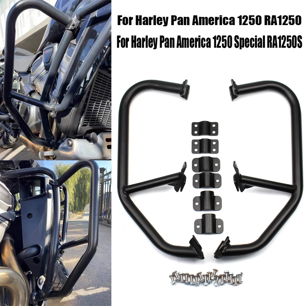 

Highway Engine Guard Crash Bars Cage Falling Protection For Harley Pan America RA 1250 S PANAMERICA 1250 RA1250 RA1250S 2021-23