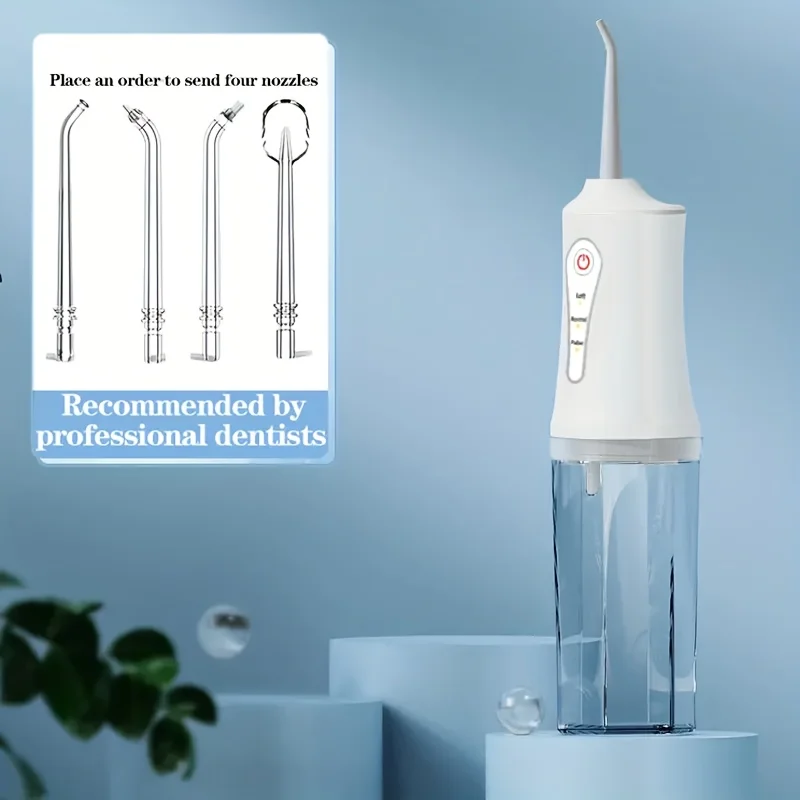 Cordless Faucet With Three Modes And 4 Nozzles-Portable Rechargeable Irrigator For Daily Dental Care, Ideal Gift For Men And
