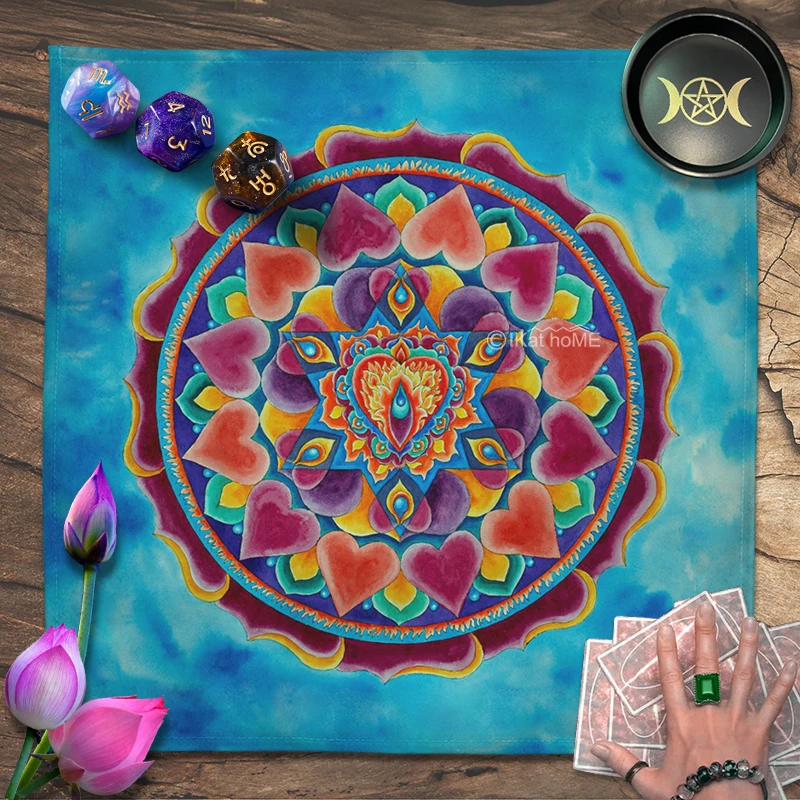 

Retro Star of David Tarot Reading Tablecloth Altar Cloth Board Game Fortune Astrology Witchy Spread Wicca Tapestry Wall Hanging