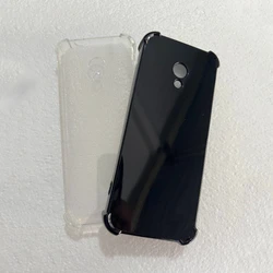Transparent Black Silicone TPU Phone Case - Soft Cover Protective Back Shell for Nokia 215 2024 (Clear)