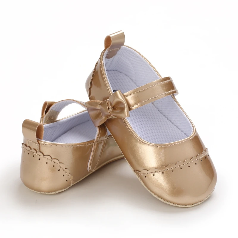 Baby Walking Shoes Golden Baby First Walkers Shoes Gold Princess Shoes Comfortable Soft Soled Non Slip Walking Shoes Pre-Walkers