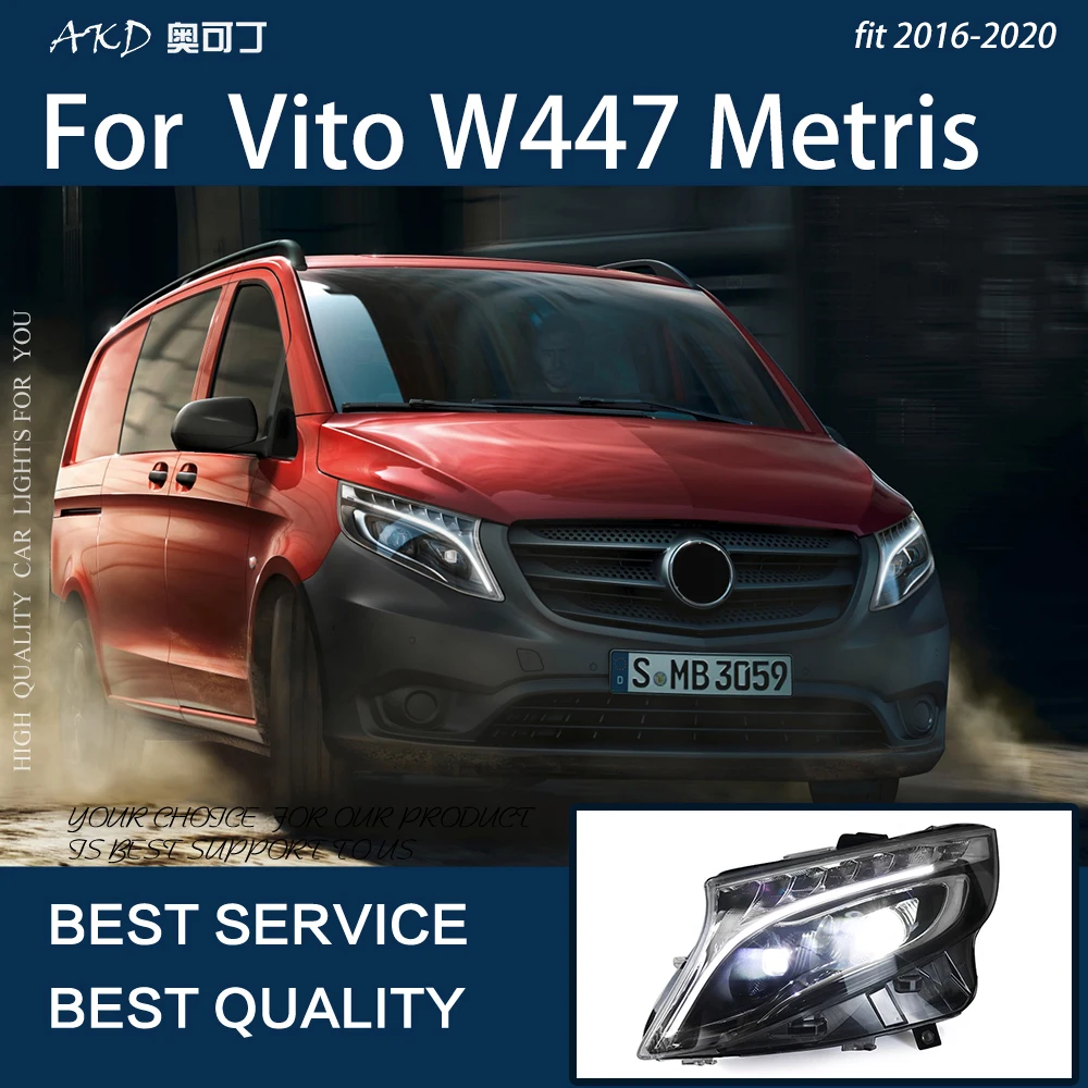 Car Lights for Vito 2016-2022 W447 Metris LED Auto Headlight Assembly  Upgrade High Configure Dynamic Lamp LHD RHD Accessories - AliExpress