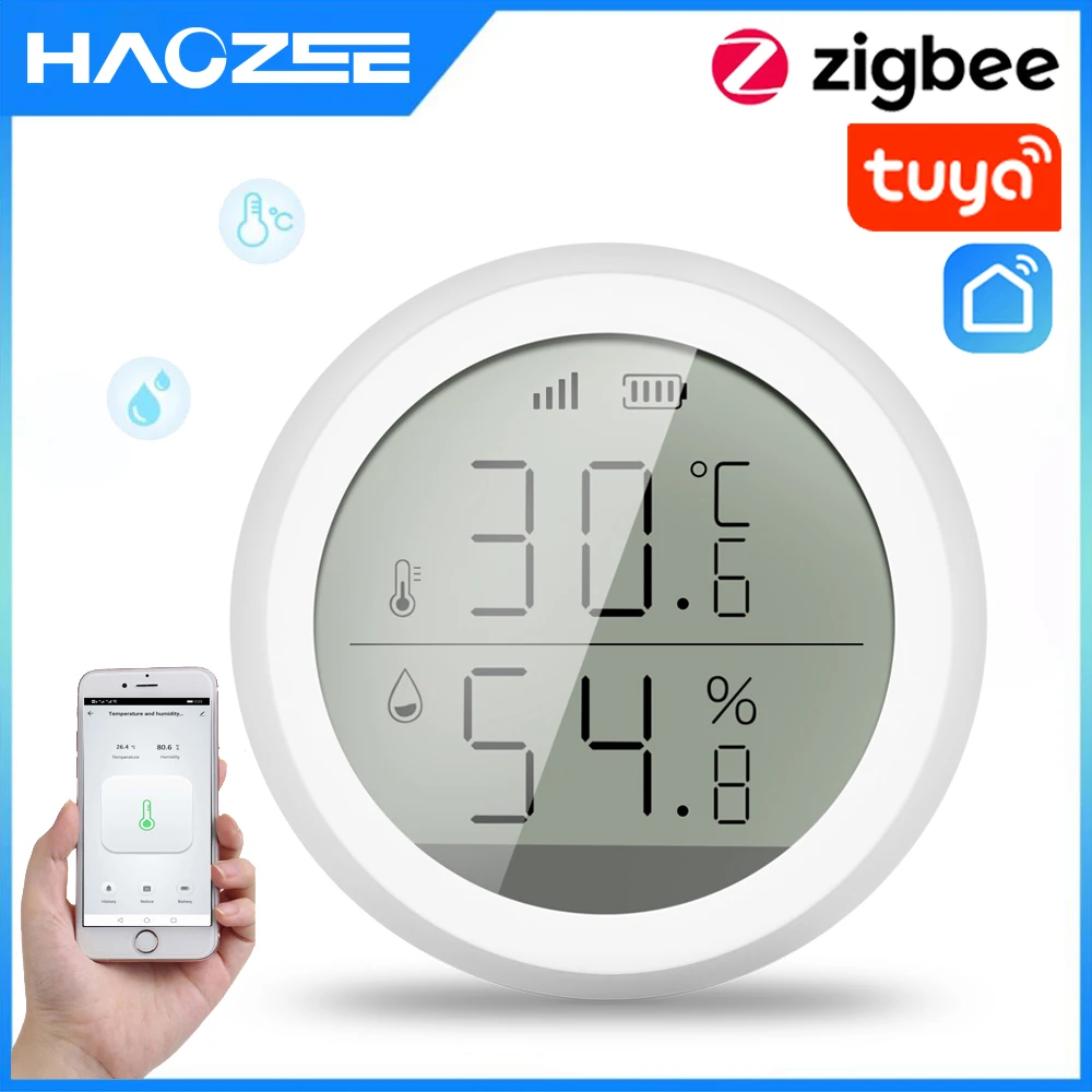 Tuya ZigBee Smart Home Temperatur Und Feuchtigkeit Sensor Mit Led