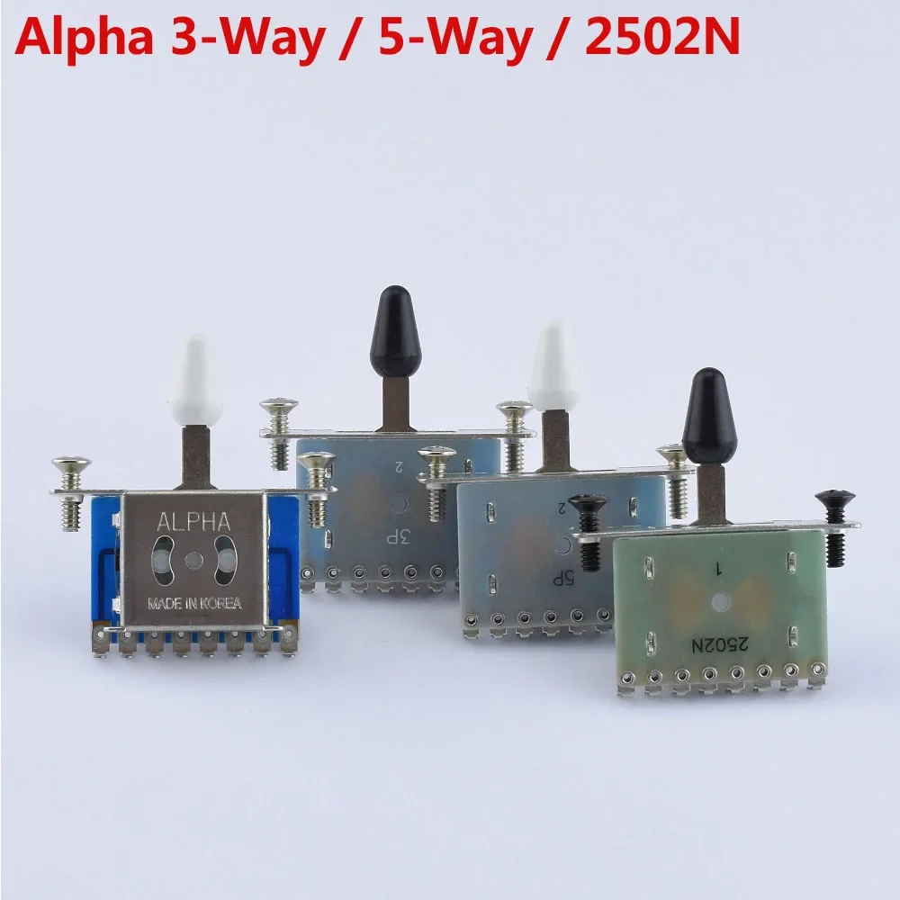 New-Genuine Alpha Electric Guitar Pickup Selector Switch 5-Way / 3-Way / 2502N 【Made in Korea】
