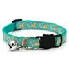 Cat Dog Collar Gold Color Stars and Moon Pet Collar with Bell and PP Material Separator Reflecting Safety Bucket Solid Safe 6