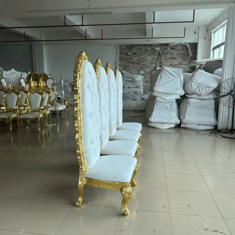 2pcs Beautiful Stylish Event Funiture Luxury Silver Throne Chairs For Party Evnet Wedding
