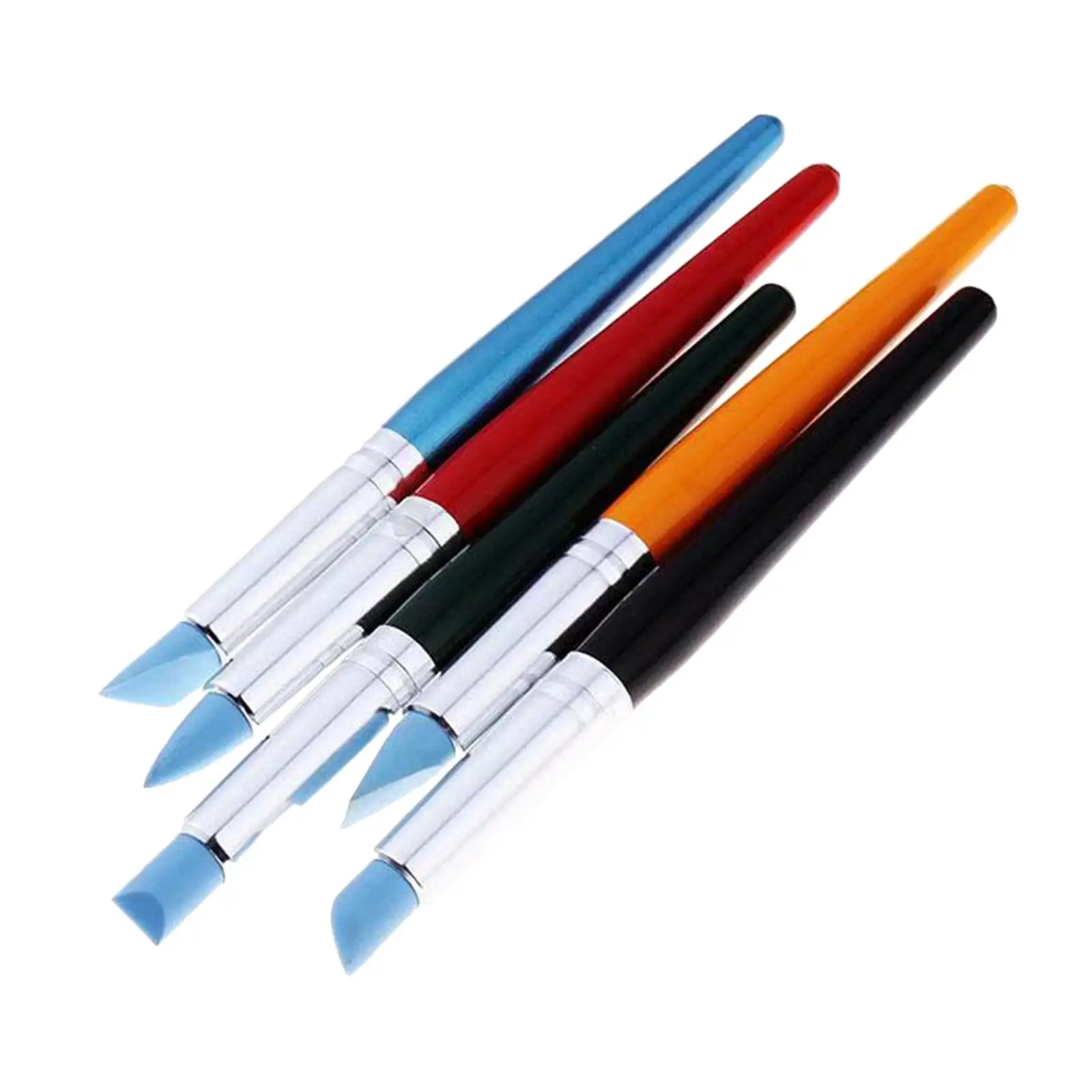 Black Rubber Brush Set Soft Clay Tools Black Rubber Pen Soft Tip Silicone  Pen Set for clay craft