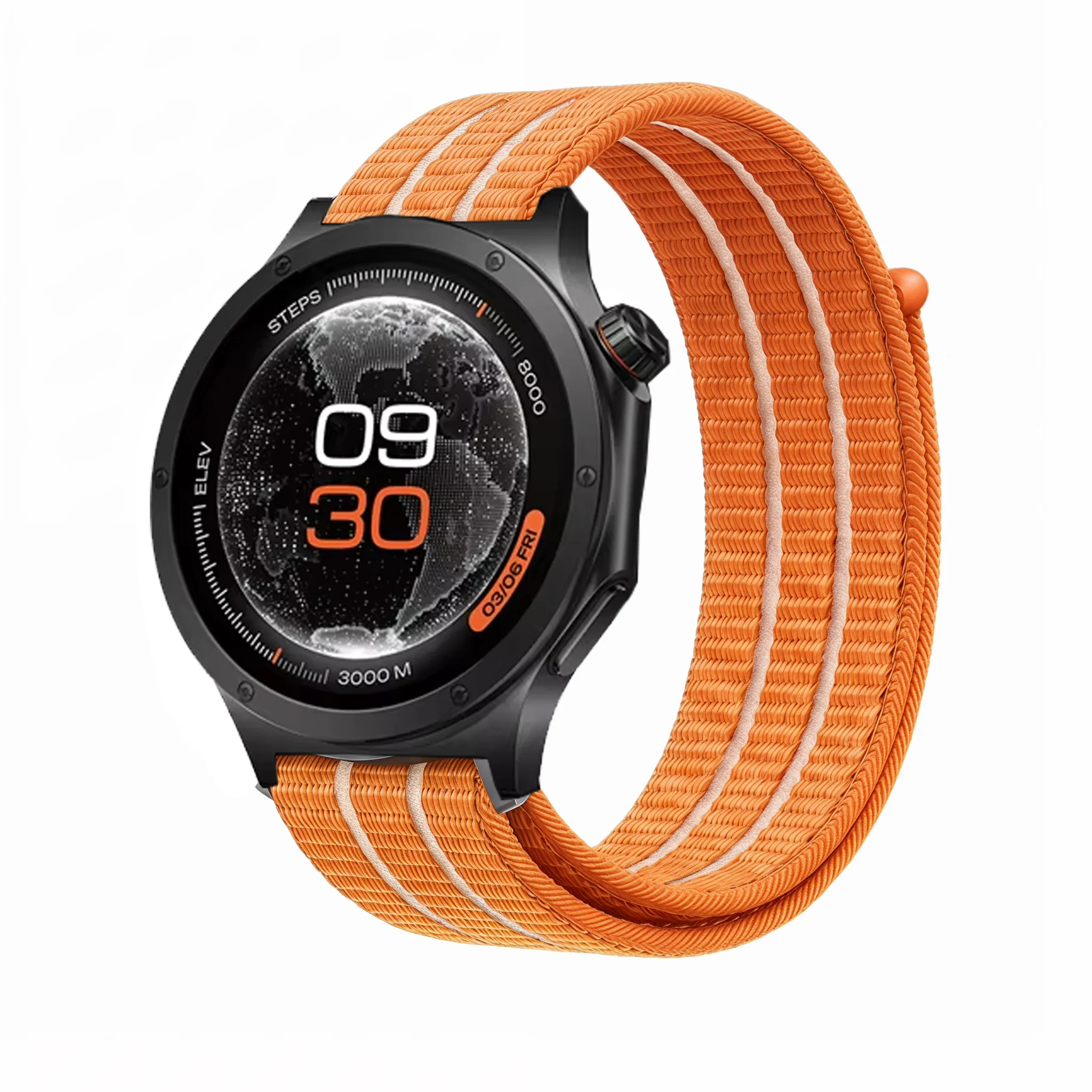 Enhanced Sport Nylon Loop Band - Premium Smartwatch Accessory Bracelet, 22mm Watch Strap