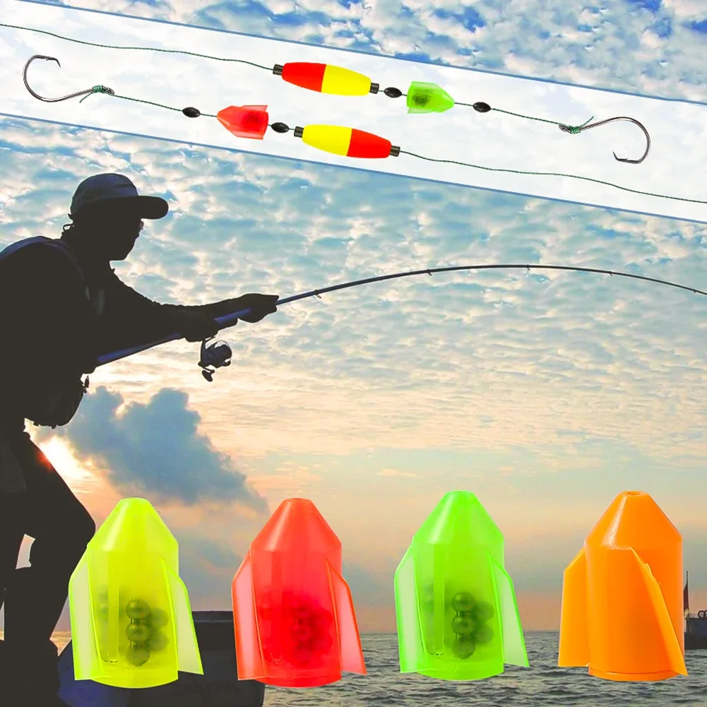 5Pcs 3/7g Fishing Line Rattles Insert Tube Shake Attract Diy Inline Lure Rattles Tool Bait Fish Body Weight with Ring Bead