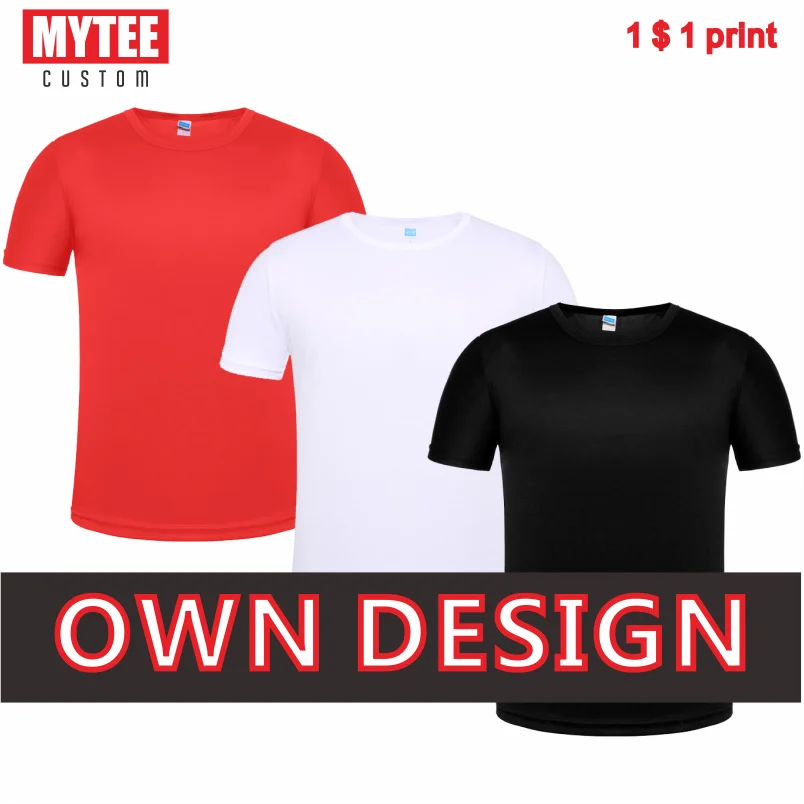 

MYTEE Cheap Men's T-shirt Customized LOGO Quick Dry Fitness Running T-shirt Printed Embroidered LOGO Tops Polyester Sports