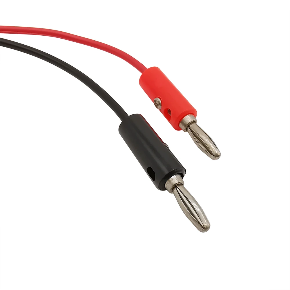 1M Double-Ended Alligator Test Cord Lead Clip to 4mm Banana Plug Multimeter Probe Electrical Clamp Testing Cord Cable 1/2/5Pcs