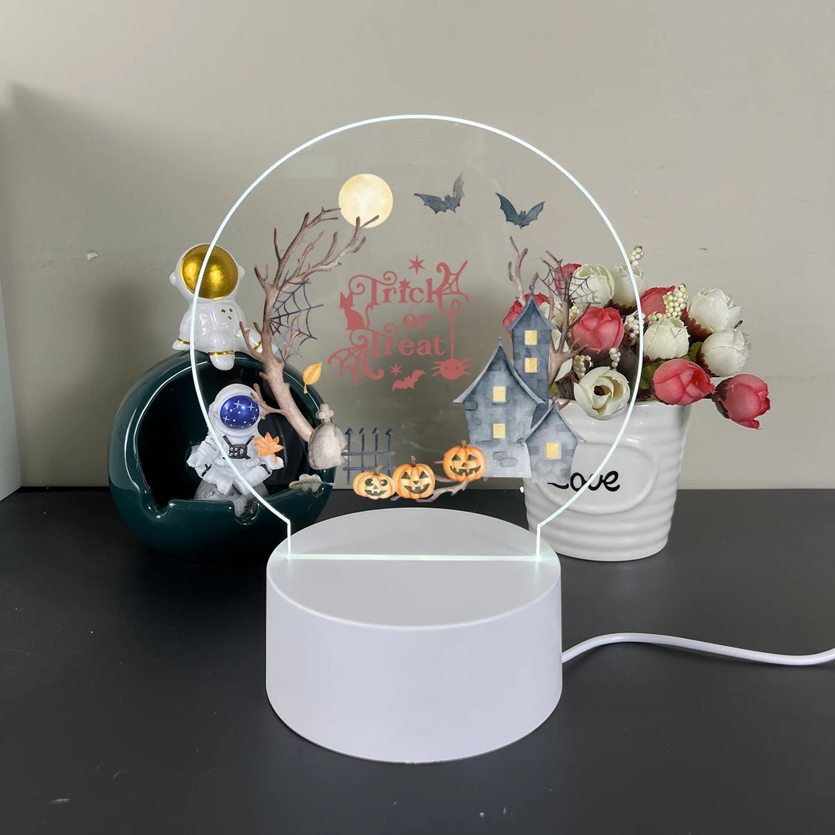 Christmas Cute  Table Lamp Gift For Kids Usb Atmosphere