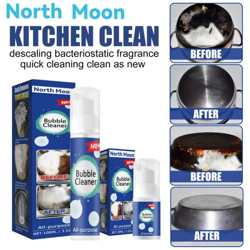 

100/30ml All-purpose Bubble Cleaner Foam Cleaning Mousse Kitchen Grease Cleaner Kitchen Cleaning Remove Stubborn Dirt And Grease