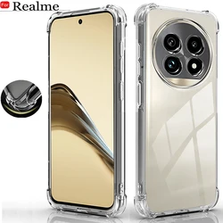Shockproof Clear Soft Translucent Phone Case with Protective Corners for Realme 13 Proplus 5G (Clear)
