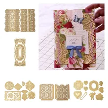 New Slimline Pocket Concentric Sweetheart Impression Craft Metal Cutting Dies Diy Scrapbook Photo Album Decorate Emboss Molds
