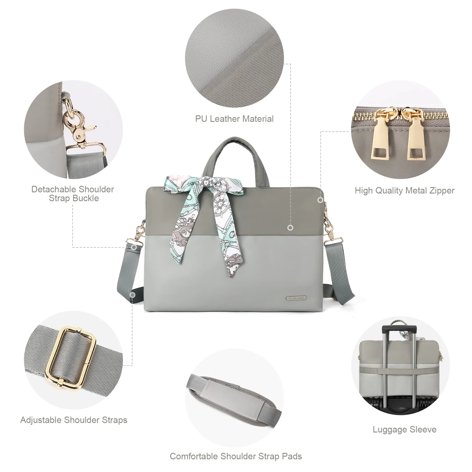 Waterproof Laptop Case for Women, Carrying Bag with Handle, 360° Protection Sleeve Case Notebook Case Up to 13.3 Inch Laptop Bag