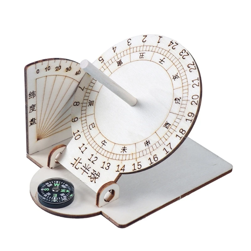 Sundial-Models Equatorial-Sundial Clock Scientific Models-Sundial Desktop Ornaments Geography Teaching Tool for Students R9UA