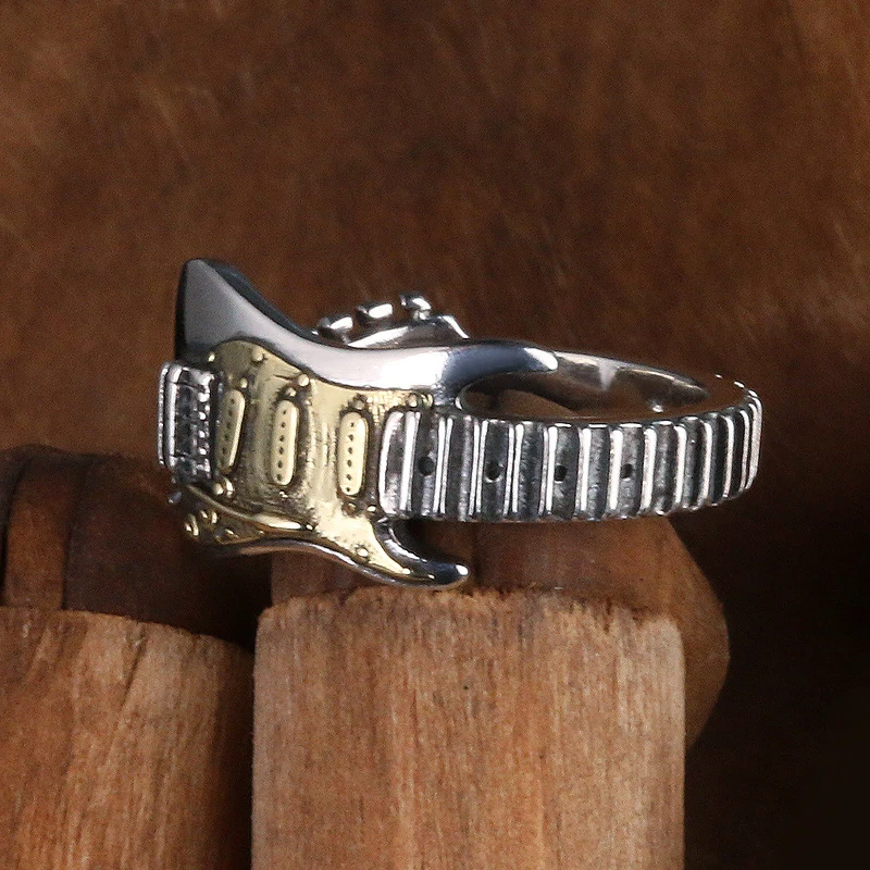 Vintage Two Tone Electric Guitar Opening Rings For Mens Personality