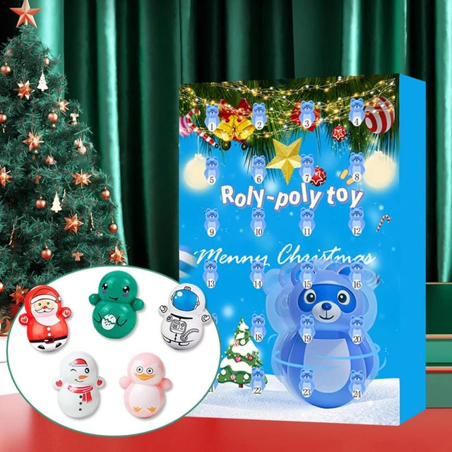 Advent Calendar Fillers Countdown Advent Calendar With 24Pcs Tumbler Dolls  Cute Santas Tumbler Toy Stocking Stuffers Party - AliExpress