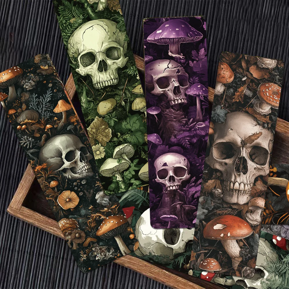 Bookmarks Stationery Supplies 30pcs gothic style mushroom skull bookmarks reading book pages books labeling cards student office supplies creative gifts DIY