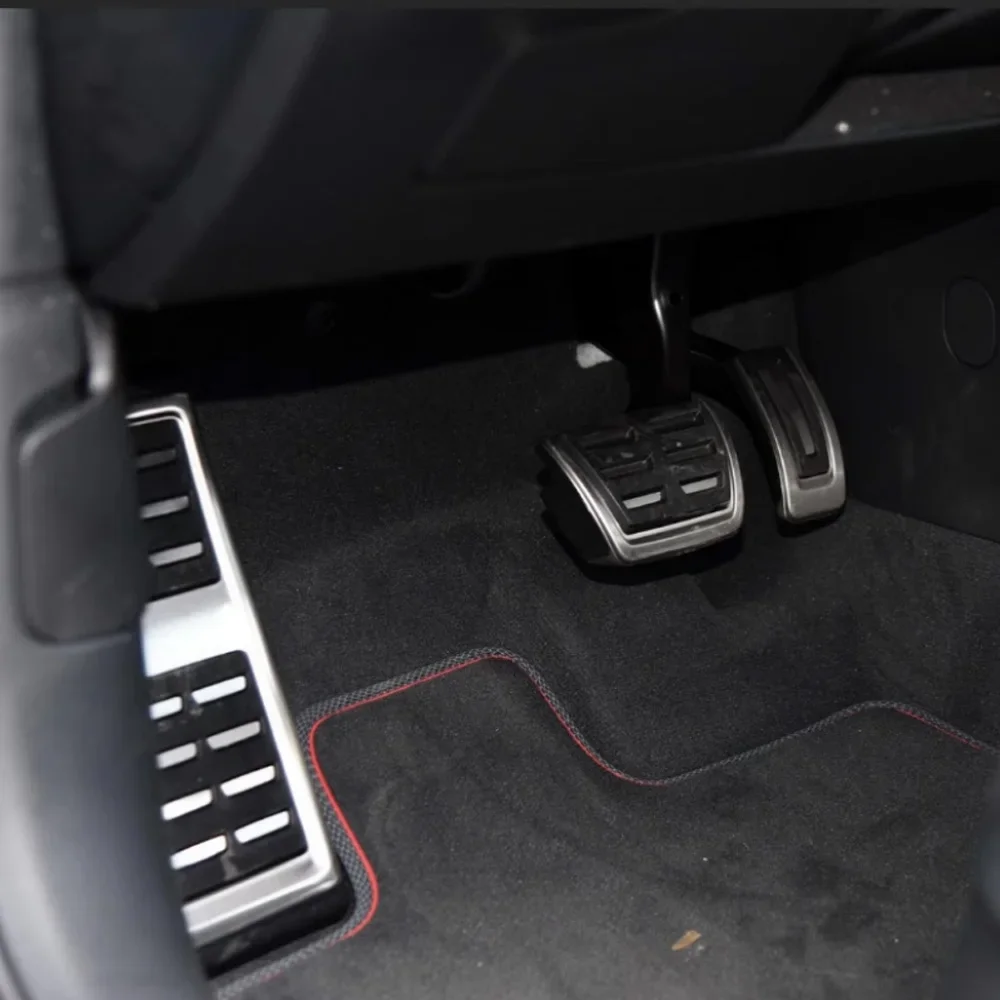 Car Foot Pedals Stainless Steel No Drilling Covers Rest Brake Accelerator Alloy Tray Interior Acessorie for Audi A3 8Y