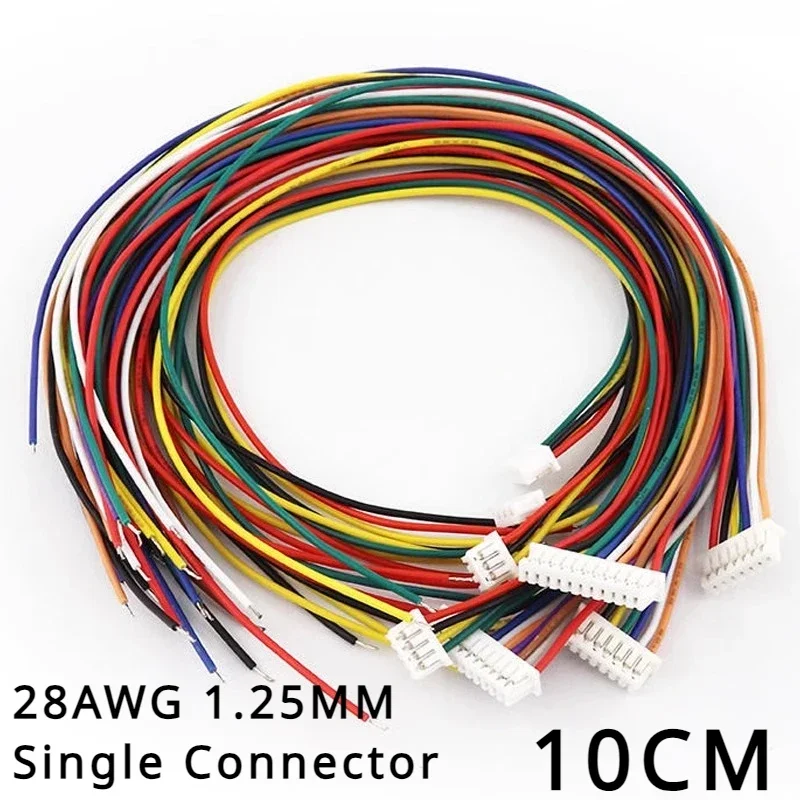 

5Pcs Micro JST 1.25mm Wire Cable Connector Pitch 1.25mm 2P 3P 4P 5P 6Pin Male Connector Jack Plug Electronic Wire Connectors