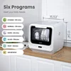 QWPortable Dishwasher with 5L Water Tank,No Hookup Needed,360°Dual Spray,192℉ High-Temp& Air-Dry Function,Dishwasher for RVs 4